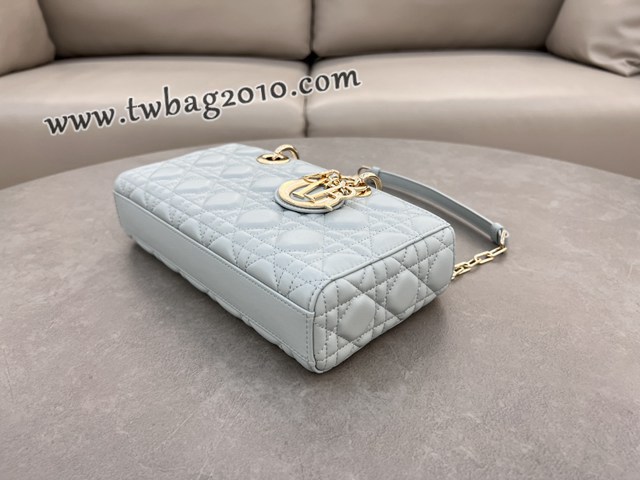 Dior专柜新款迪奥顶级原单湖水蓝Lady D-Joy手袋手提肩背女包 djfk1225